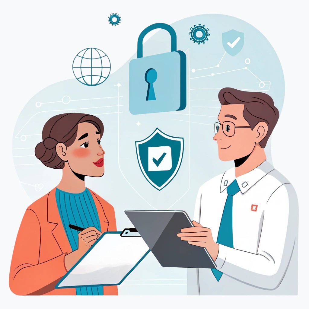 Illustration Sicherheit und Datenschutz